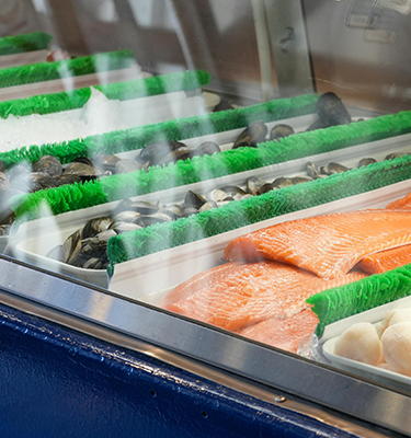 Gekühlte Fische und Meeresfrüchte