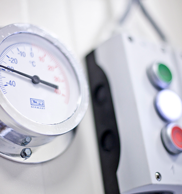 Temperaturanzeige für Kühlzellen und TIefkühlzellen