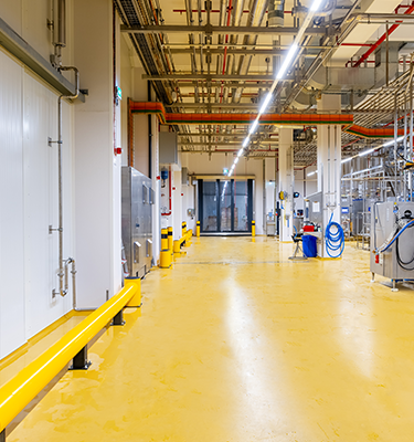 Produktionshalle nach Umbau und Sanierung durch den Kühllagerbau